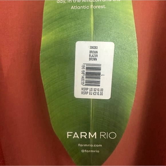 FARM Rio Orange Blazer - Picture 4 of 11